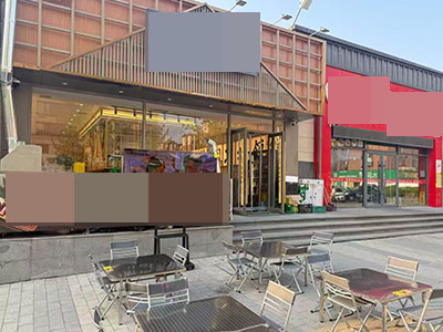 大面积外摆区楼上无居民小区门口烧烤转让